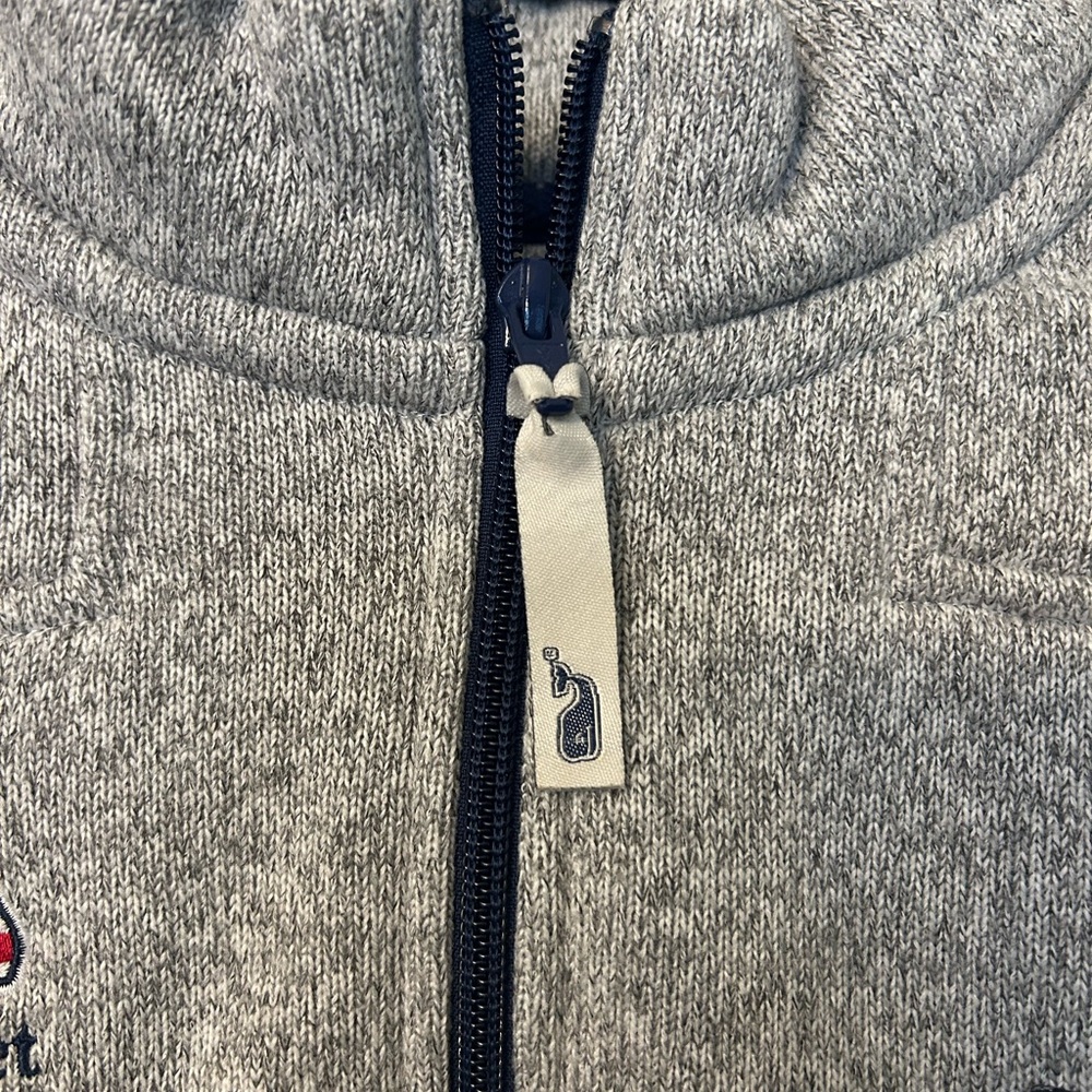 Vineyard Vines Nantucket Limited Edition Gray 1/4 Zip Sweater Small - Picture 3 of 6